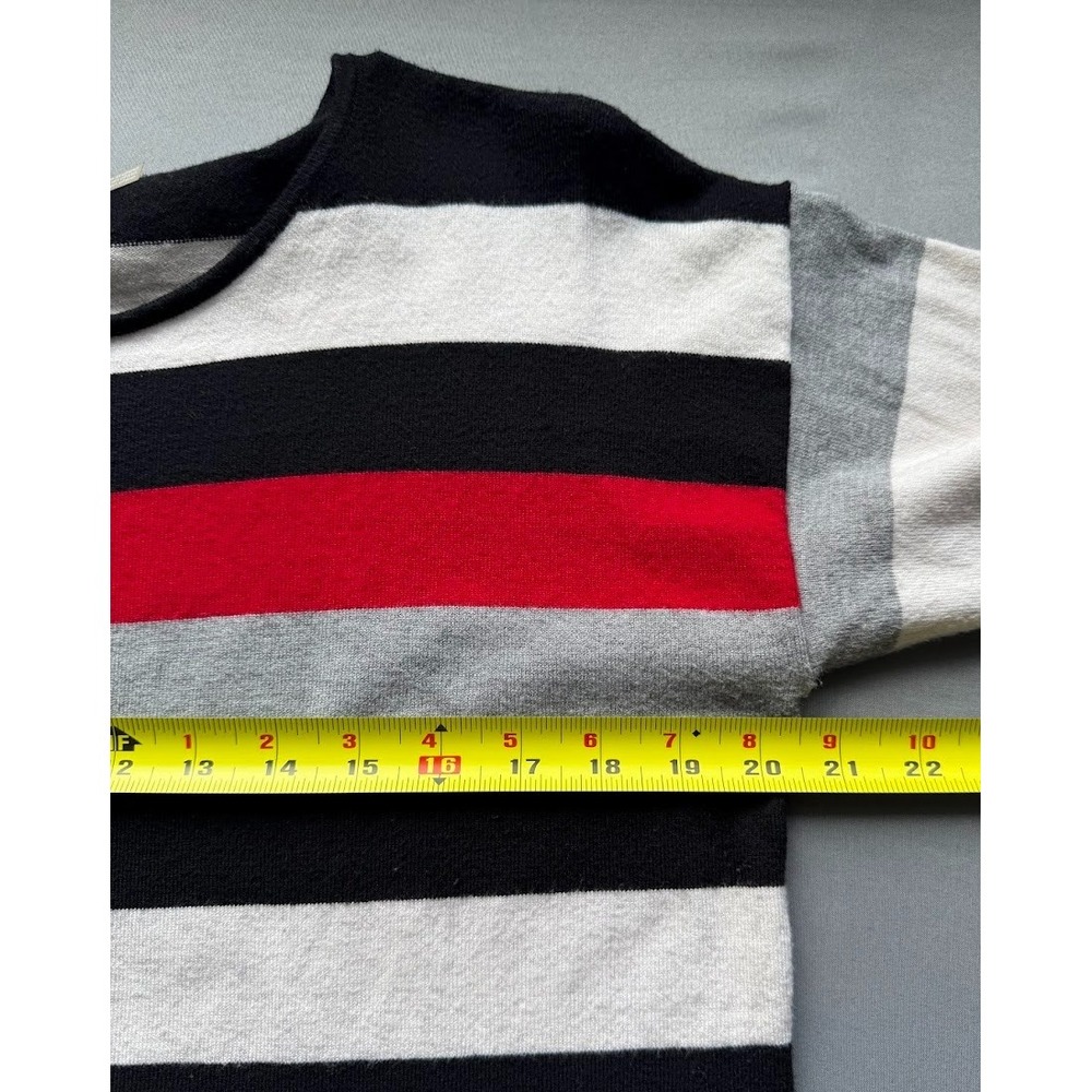 Calvin Klein Sweater Women Medium Striped Multicolor Long Sleeve Scoop Neck‎ - Picture 7 of 14